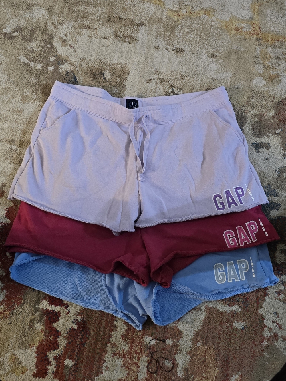 GAP Women's Shorts - Light Lavender, Pink & Light Blue